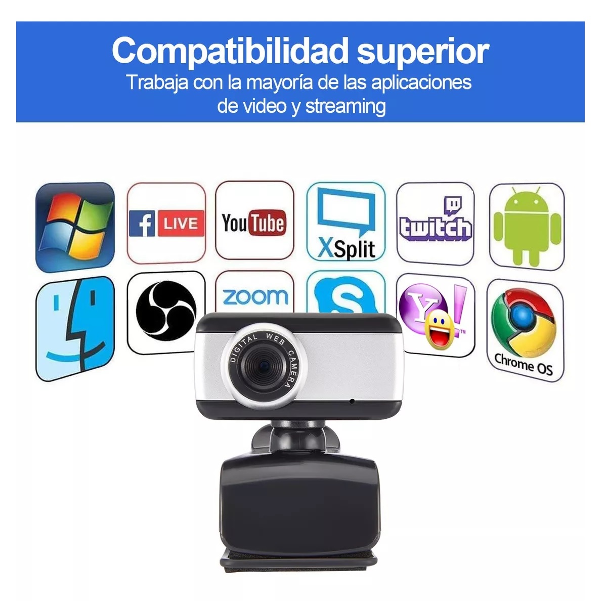 Cámara Web Usb Full Hd 1080p 2k 30fps Con Micrófono Para Pc.