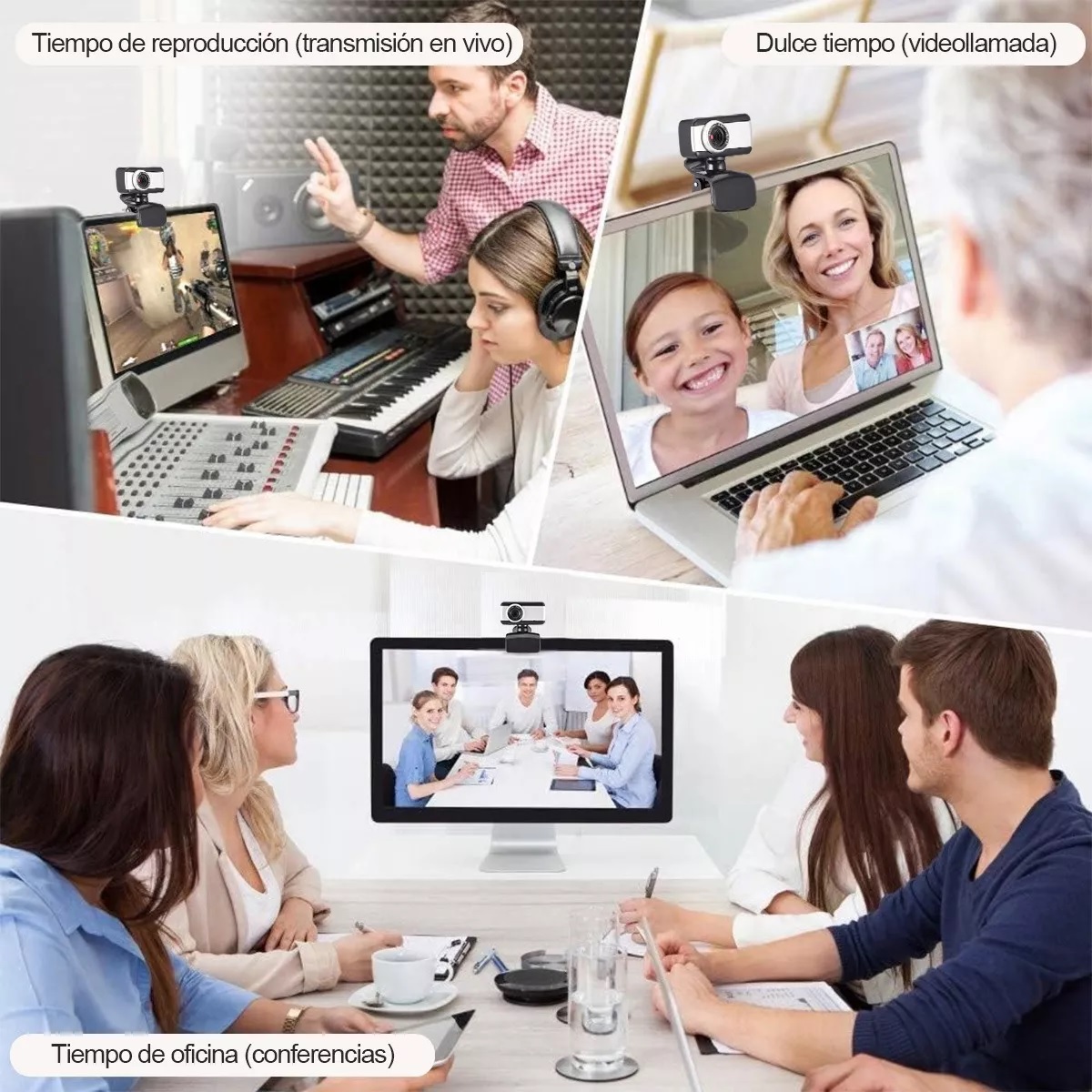 Cámara Web Usb Full Hd 1080p 2k 30fps Con Micrófono Para Pc.