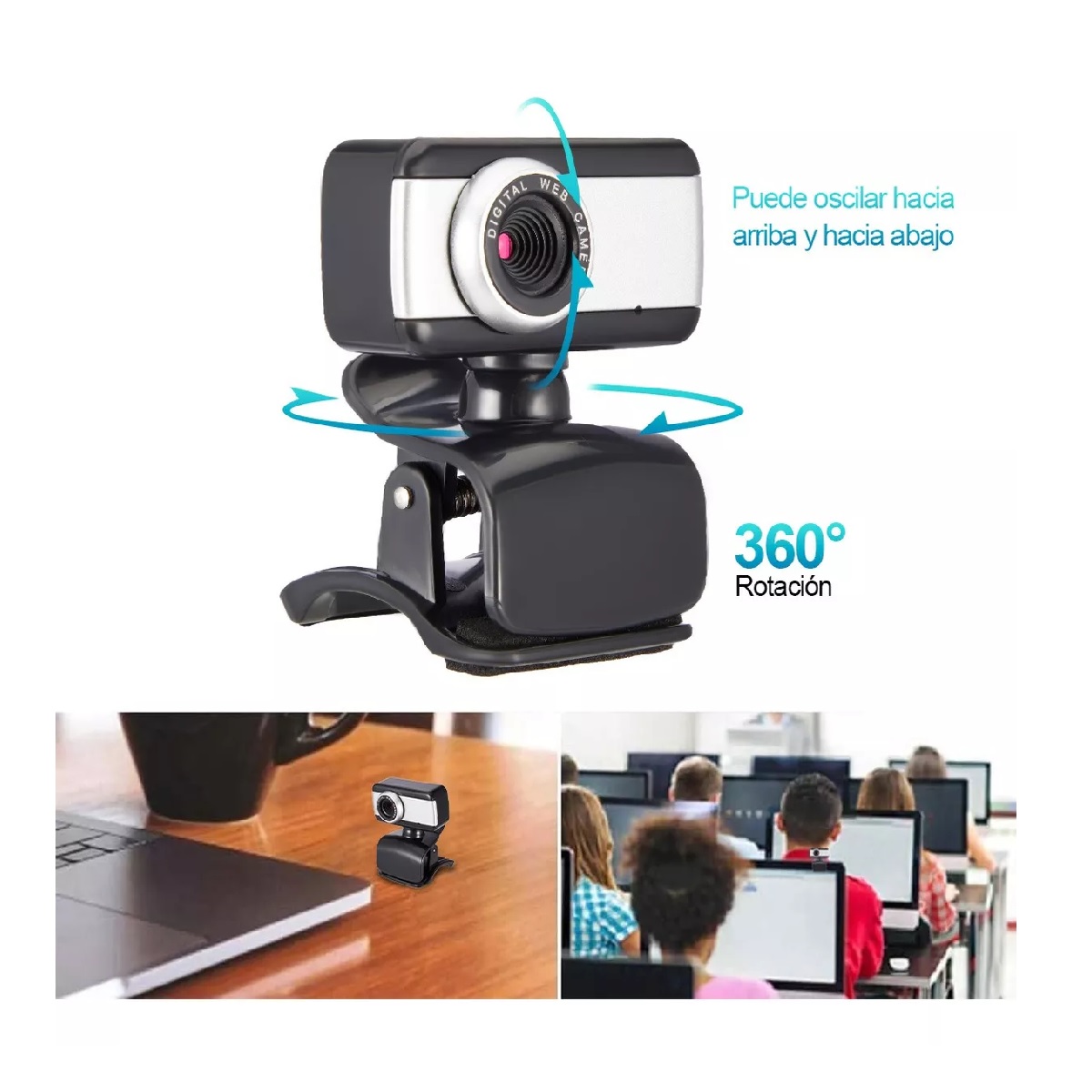 Cámara Web Usb Full Hd 1080p 2k 30fps Con Micrófono Para Pc.