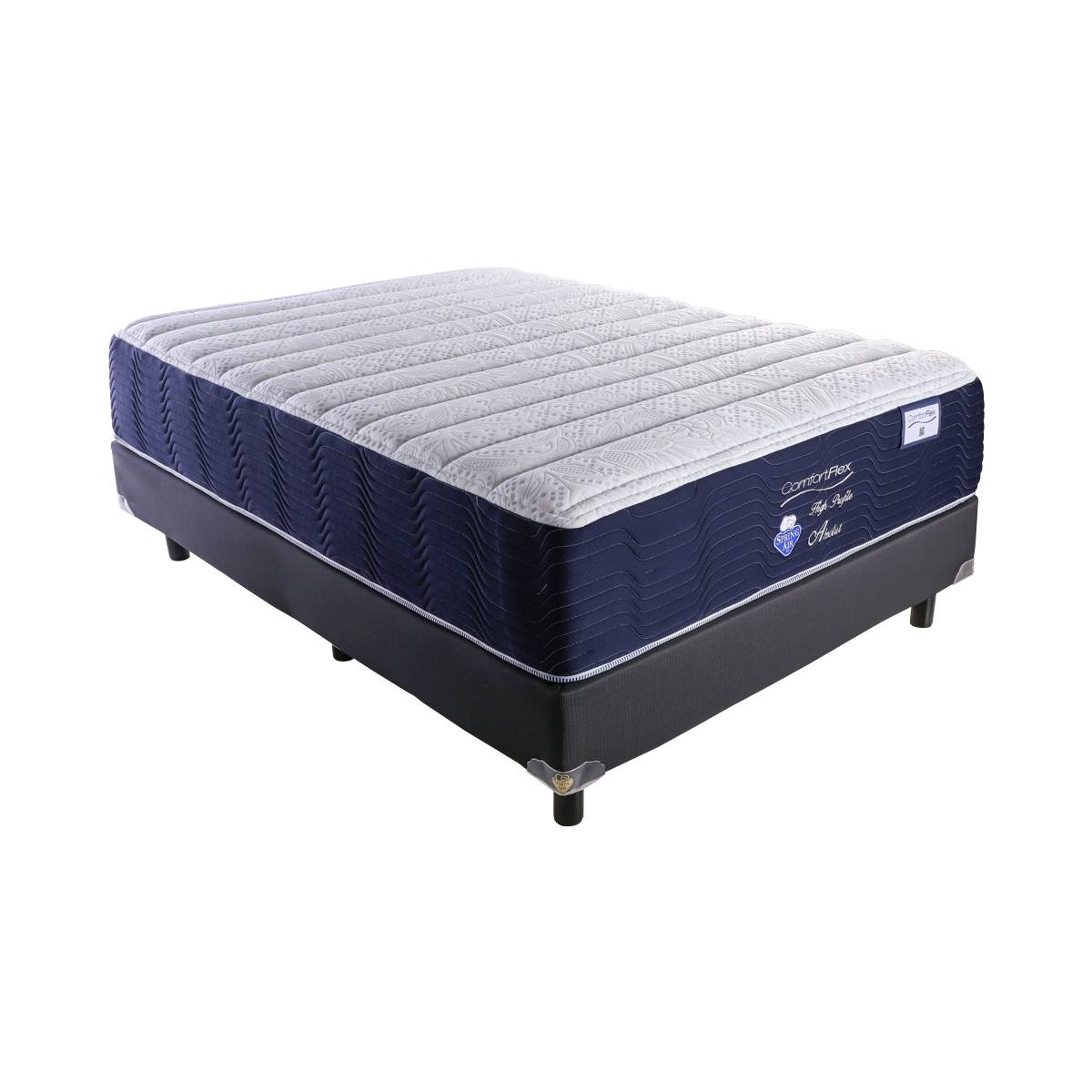 Juego De Box Y Colchon Absolut Spring Air - Matrimonial.