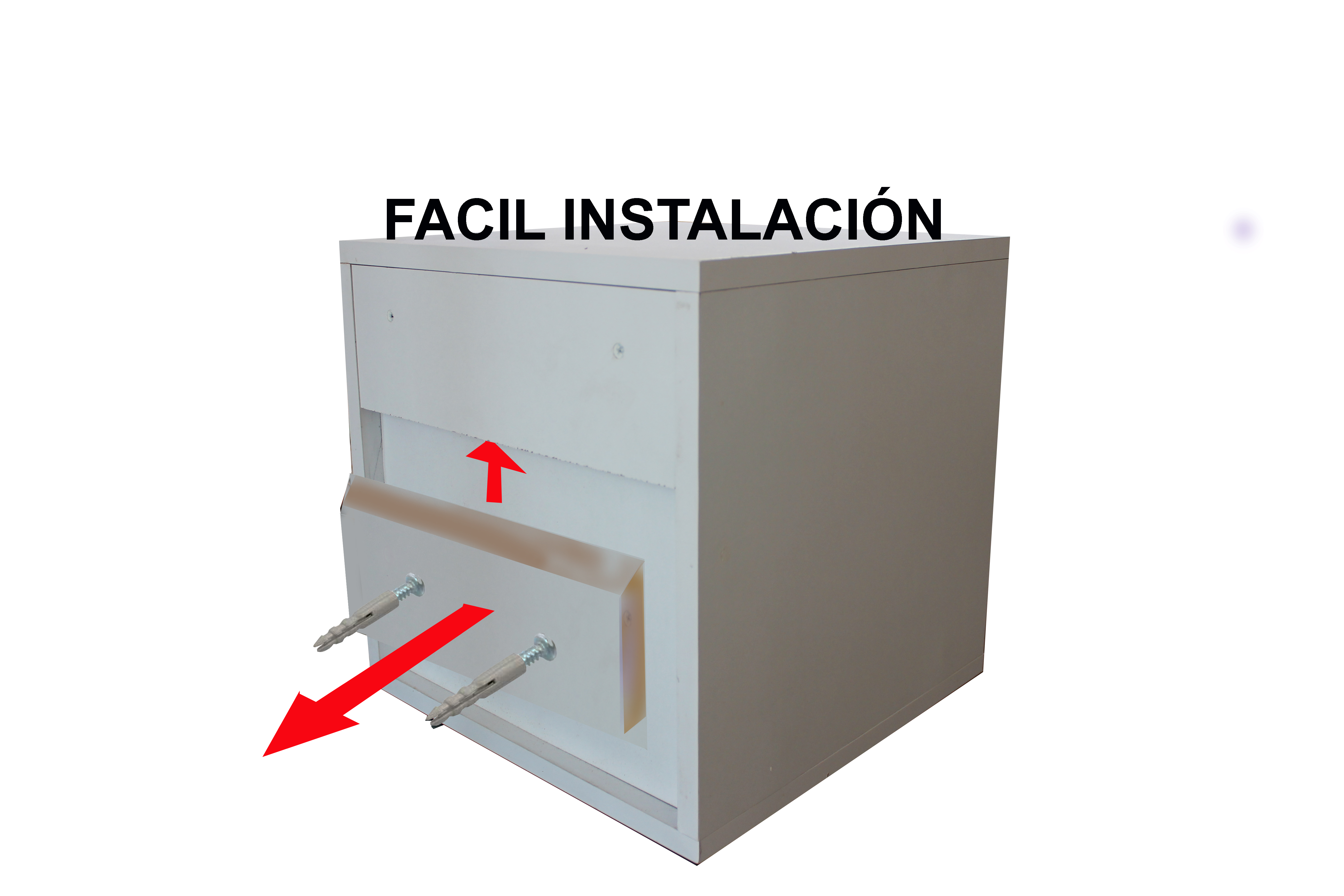 Buro Flotante Recamara Incluye Luz Led Mdf Mesa Envio Ensamblado Blanco.