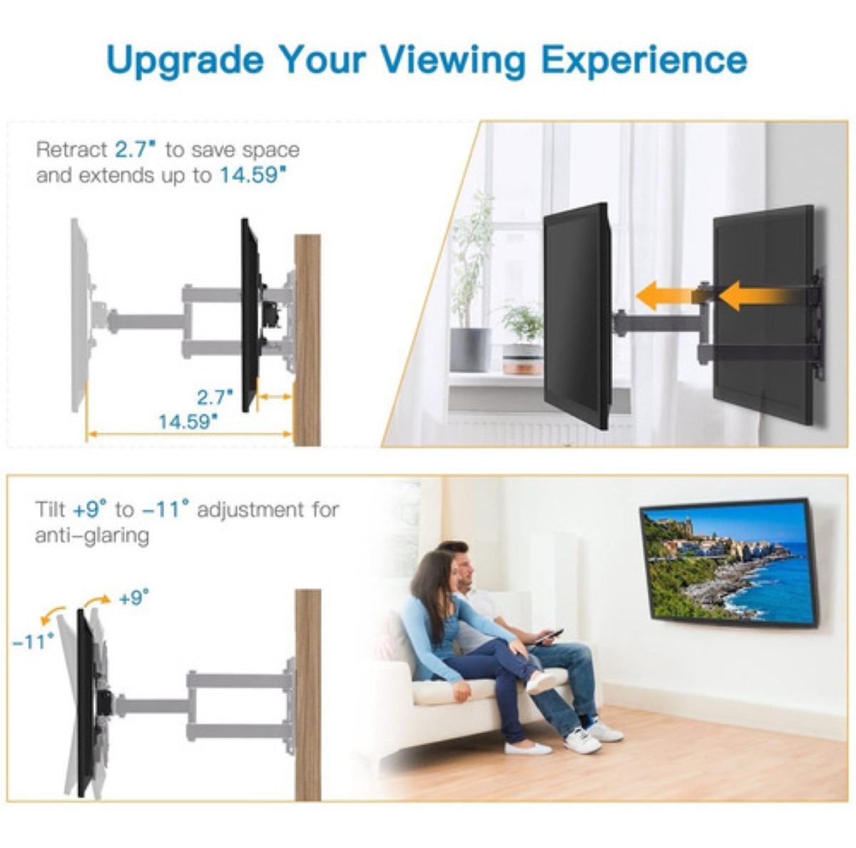 Soporte Para Pantalla Tv Pared Vesa 14 A 55 Pulgadas Brazo