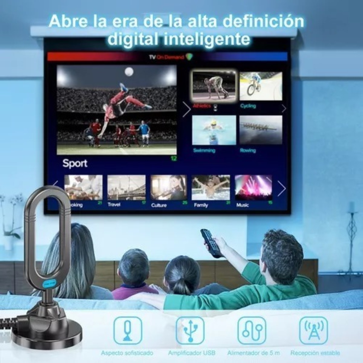 Antenna De Tv De Televisionn Para Interiores Hdtv 1080p 4k