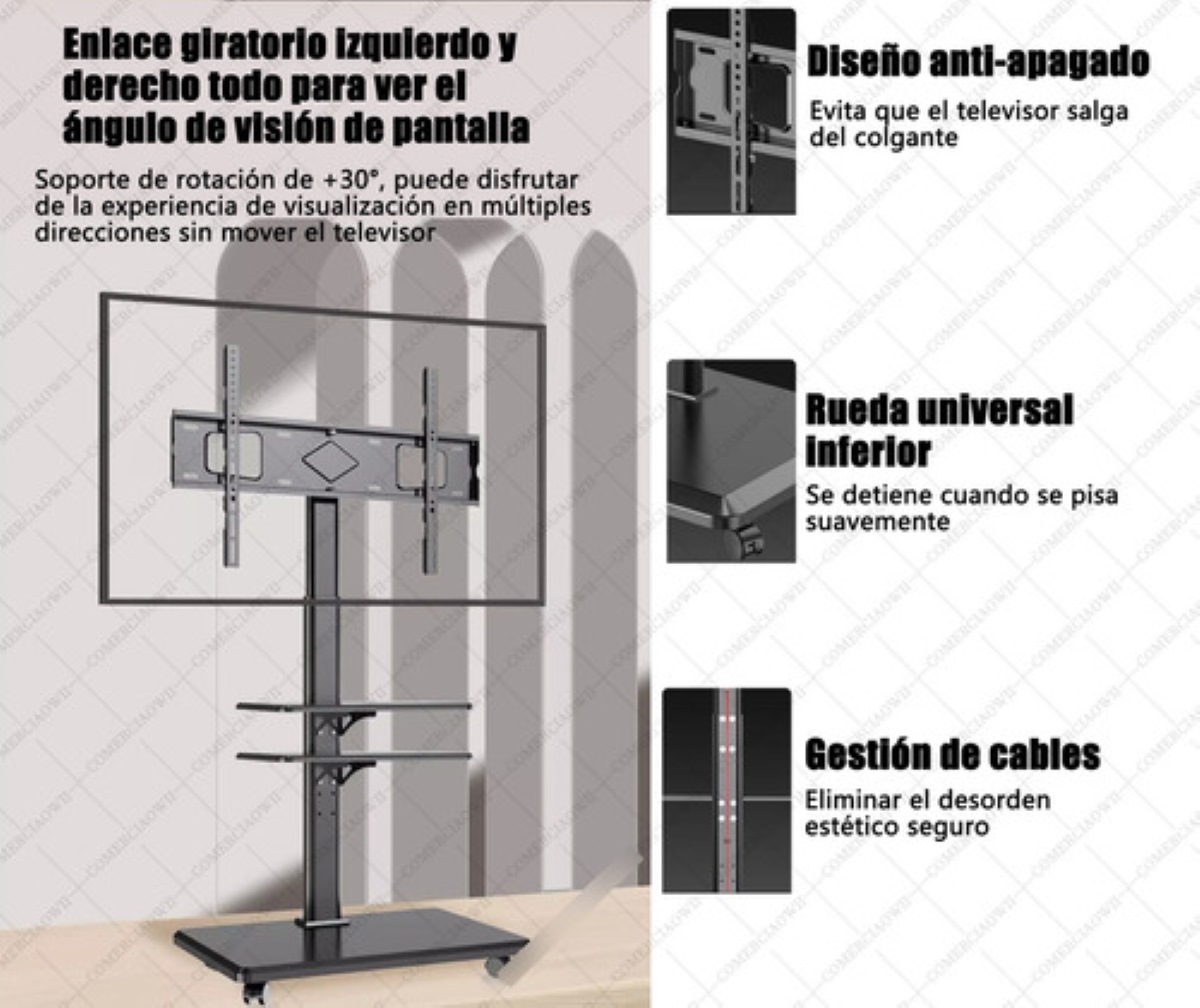 Soporte De Tv Carrito De Tv Móvil Con Ruedas Para Tv 32-75