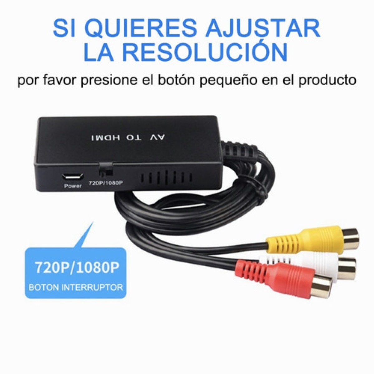Convertidor Av A Hdmi, Adaptador Compuesto A Compatible Con