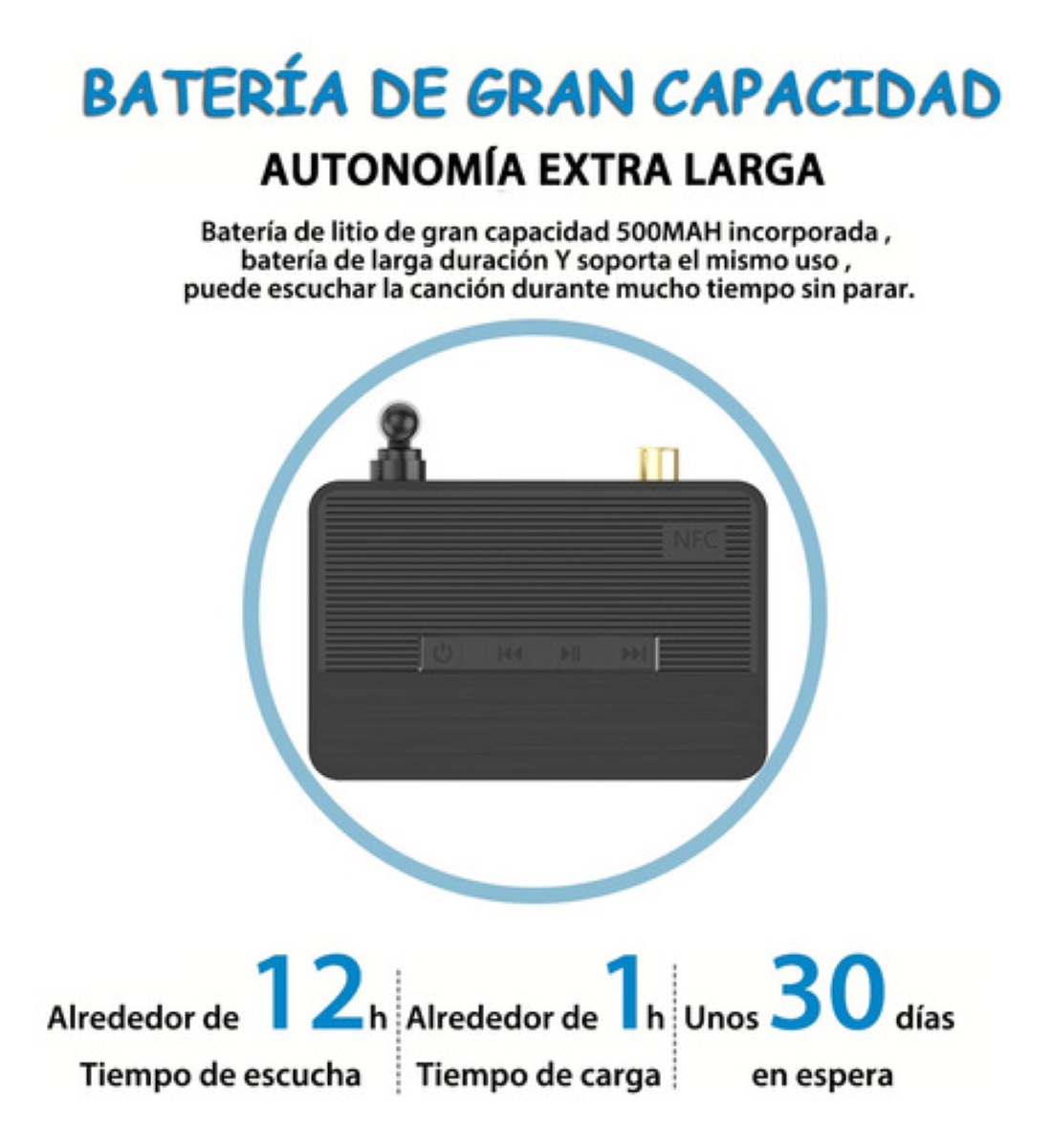 Nfc Receptor Bluetooth 5.3 Audio Estéreo Adaptador