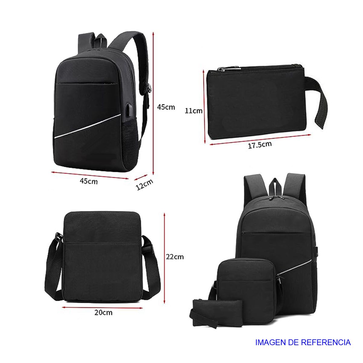Kit Mochila Escolar Con Compartimento Para Laptop