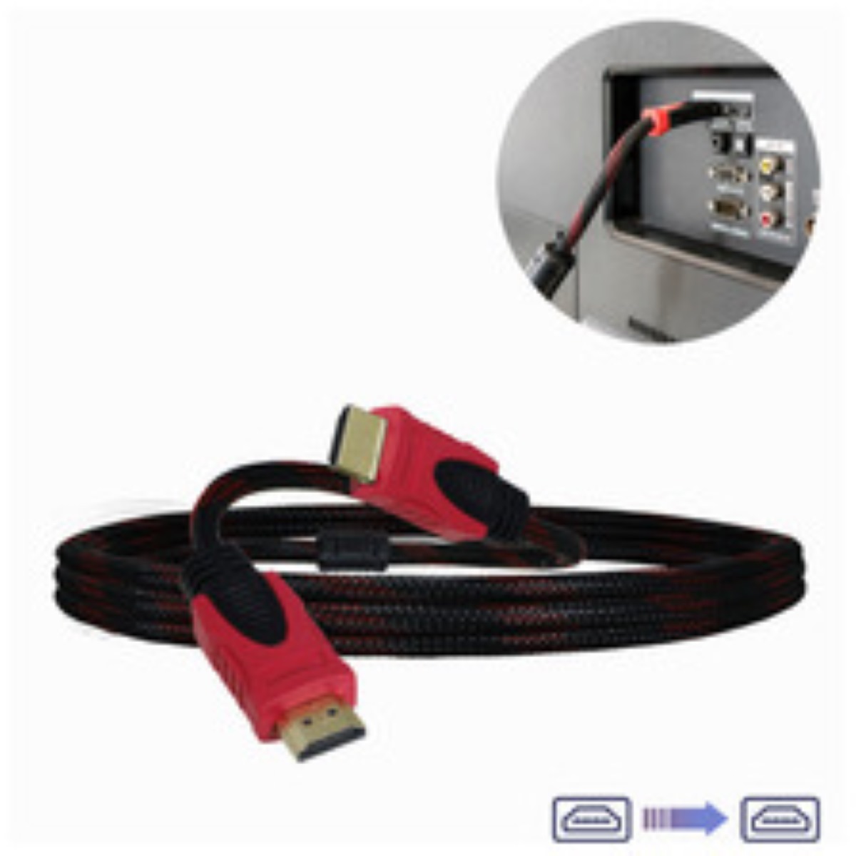 Cable De Video Hdmi 3 Metros Full Hd Xbox Laptop Tv
