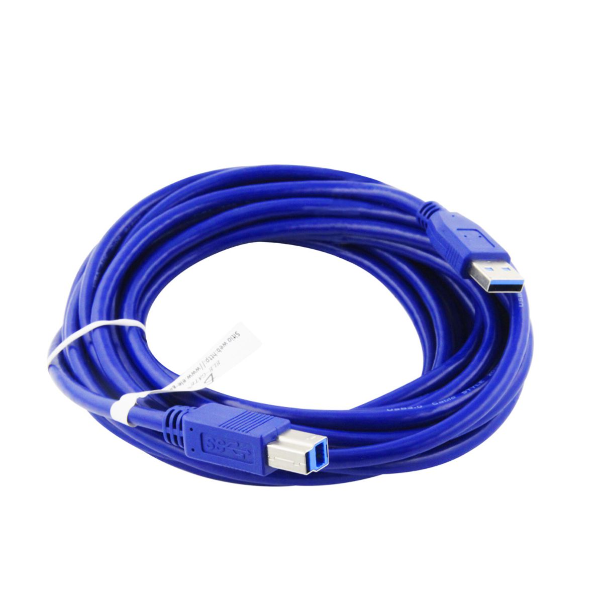 Cable Usb 3.0 Ab De Alta Velocidad 5 Mt Para Impresora O Hdd Elegate Azul.