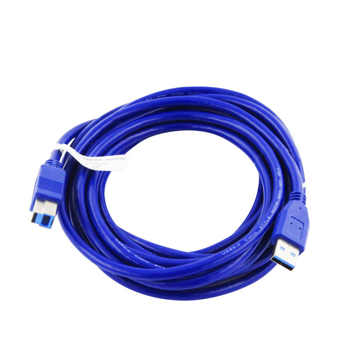 Cable Usb 3.0 Ab De Alta Velocidad 5 Mt Para Impresora O Hdd Elegate Azul.