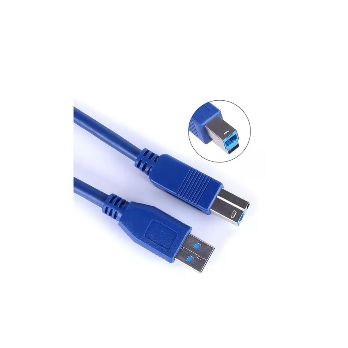 Cable Usb 3.0 Ab De Alta Velocidad 5 Mt Para Impresora O Hdd Elegate Azul.