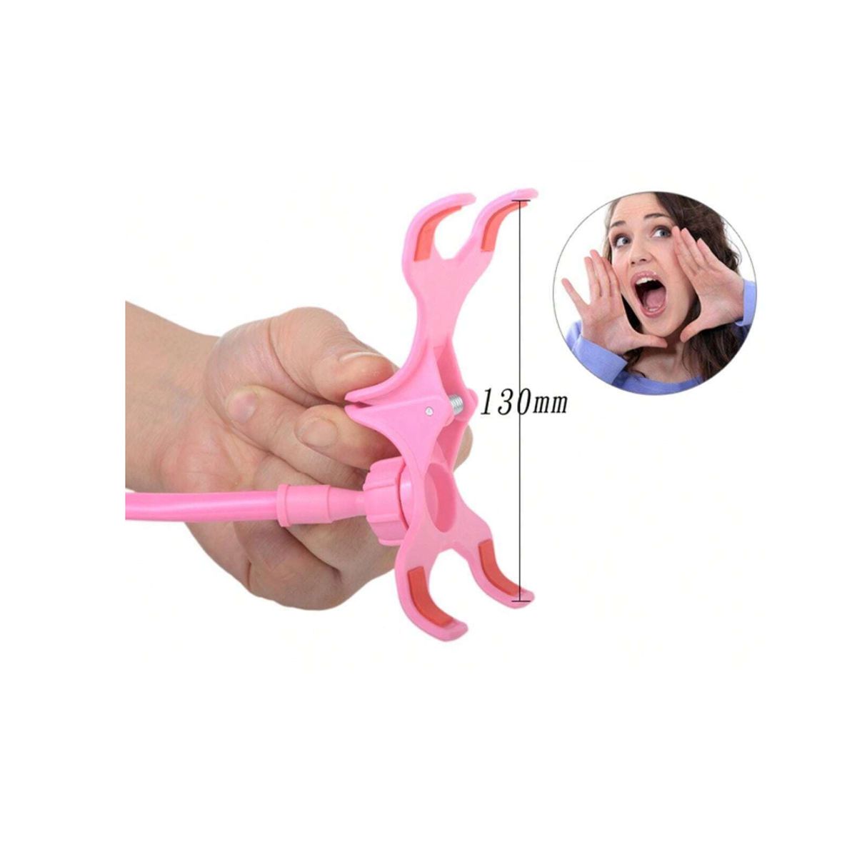 Pinza Con Soporte Flexible Para Celular Elegate Rosa.