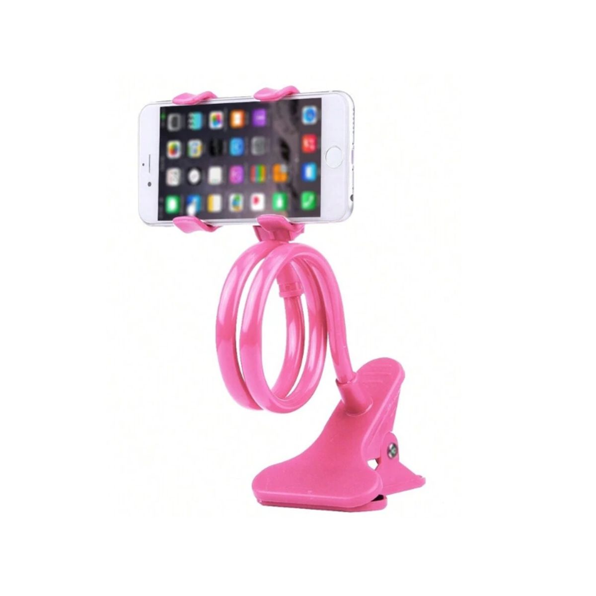 Pinza Con Soporte Flexible Para Celular Elegate Rosa.