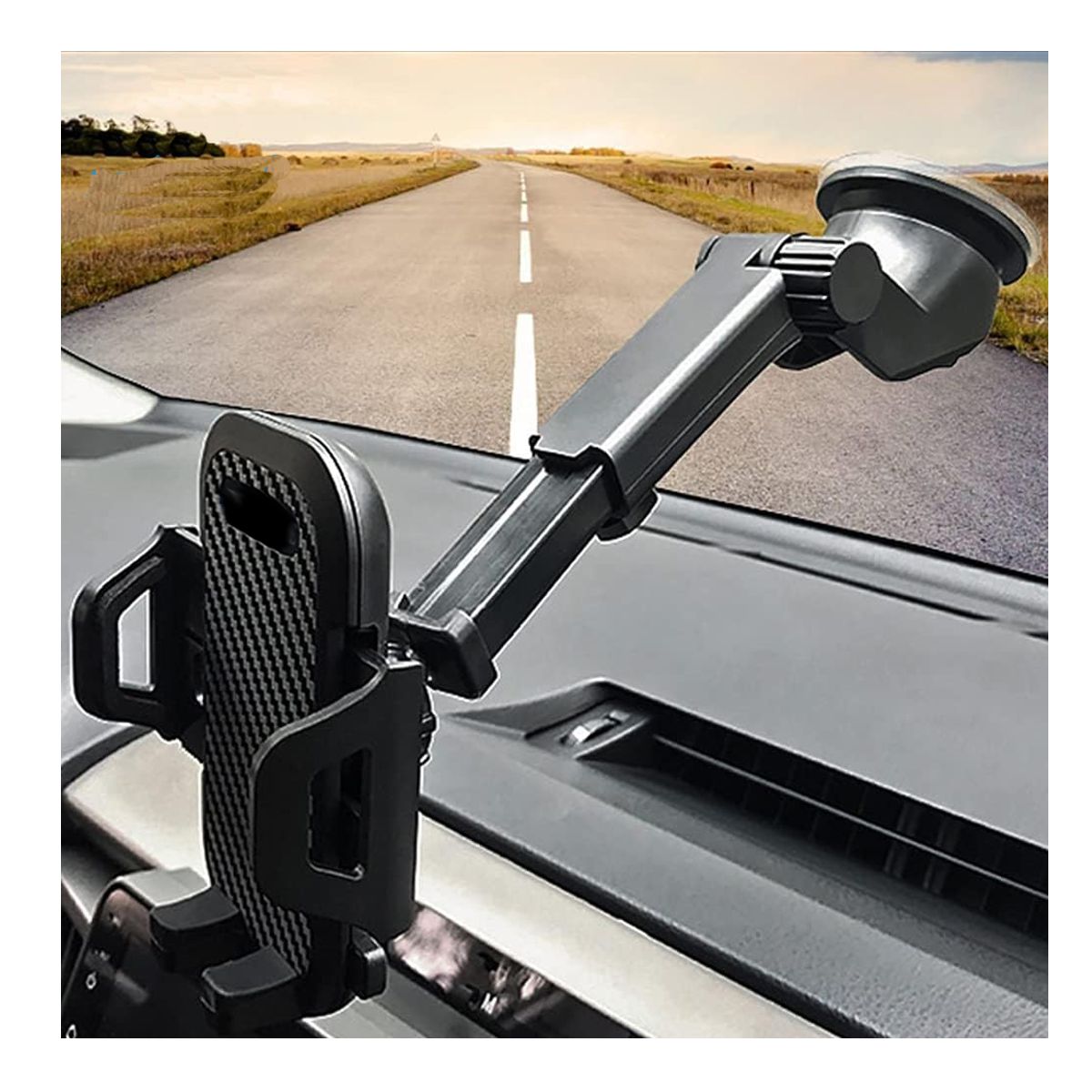 Soporte De Celular Para Auto Brazo Extensible Elegate Negro.