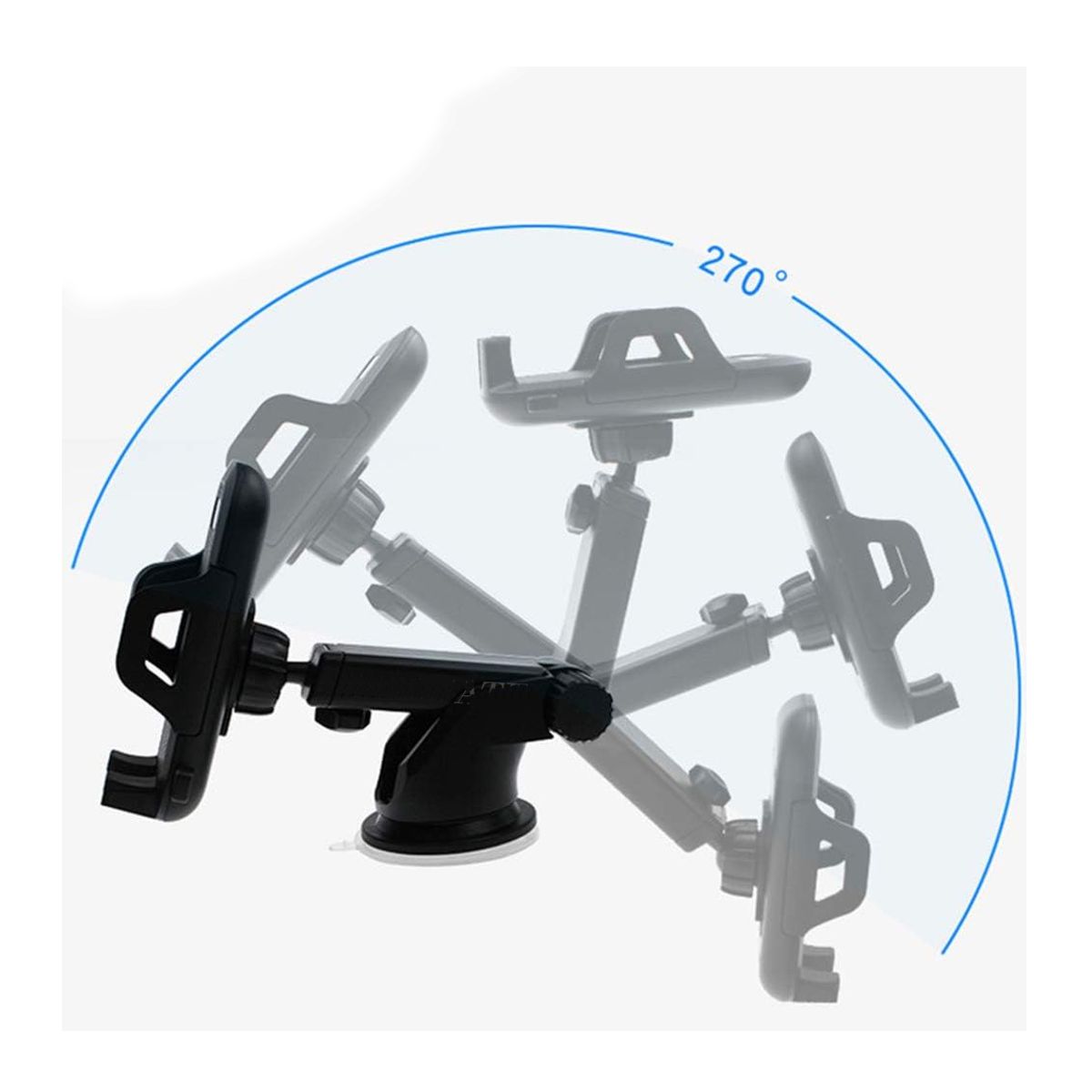 Soporte De Celular Para Auto Brazo Extensible Elegate Negro.
