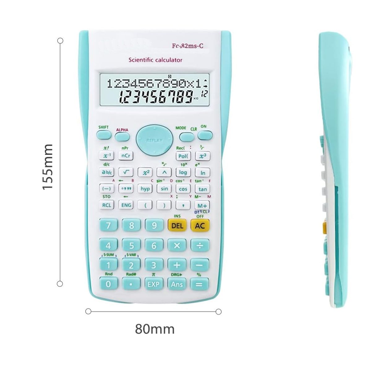Calculadora Científica 240 Funciones 10+2 Dígitos Verde Baterias De Regalo.