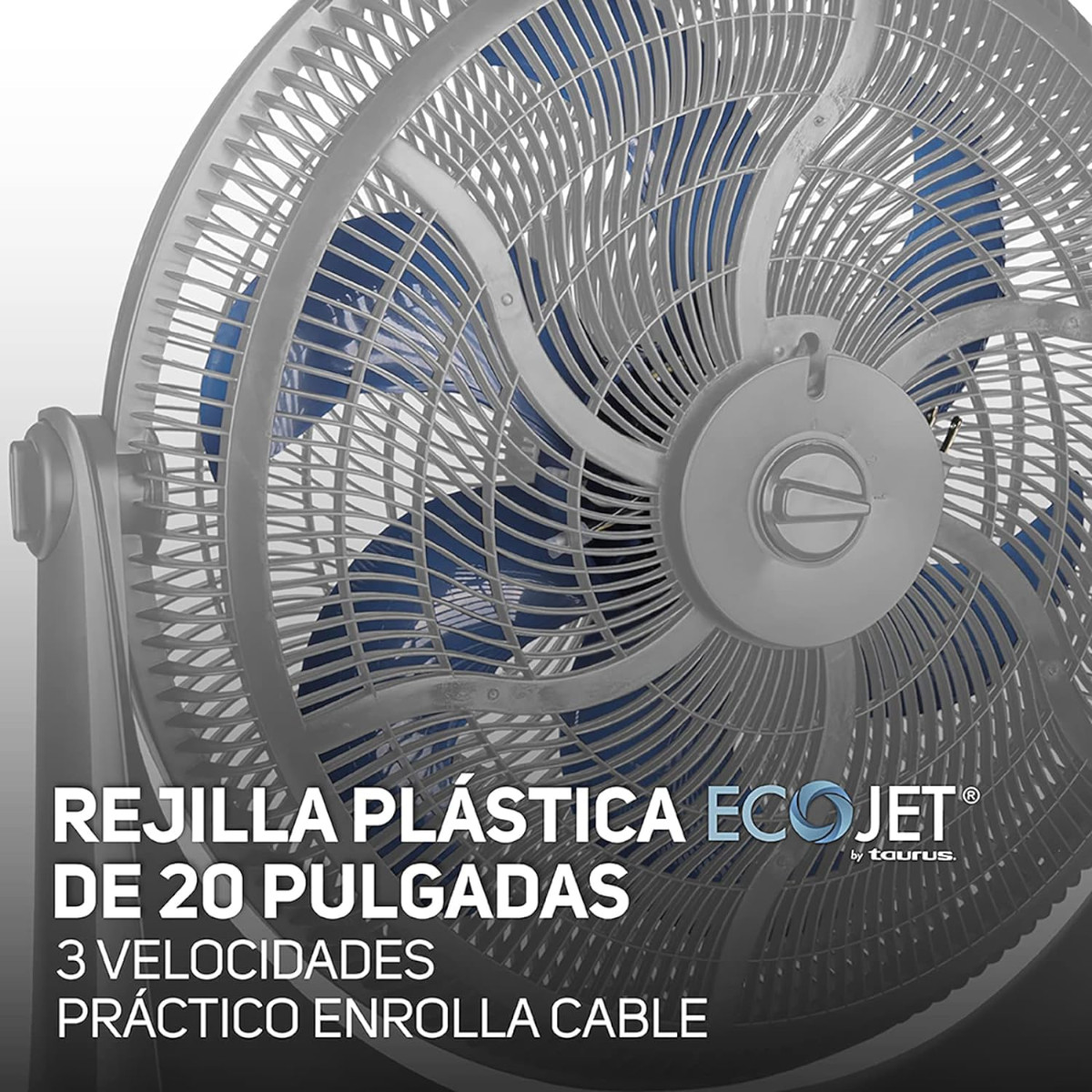 Ventilador De Piso Y Pared Taurus Supersonic 20" 3 Vel Gris.