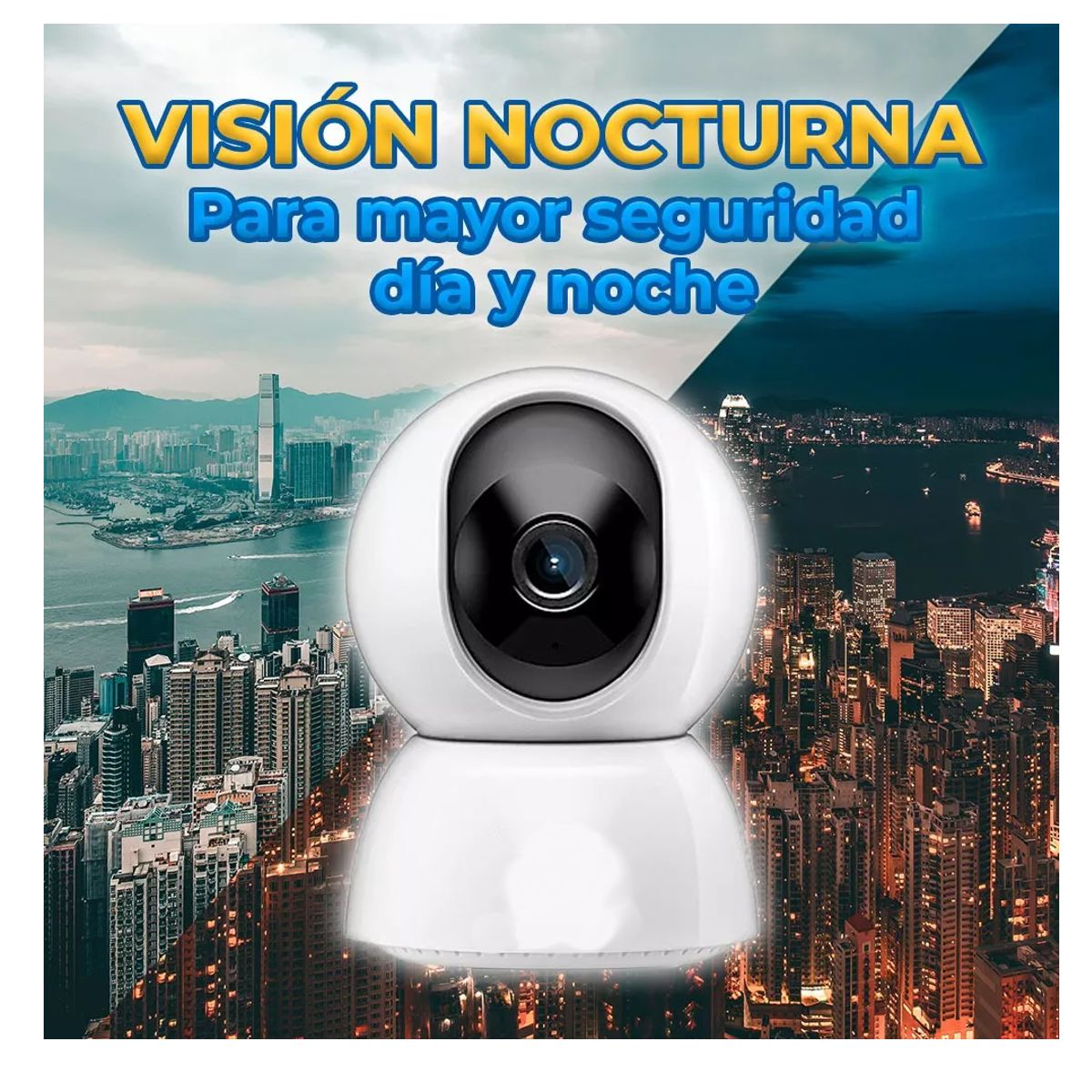 Camara De Seguridad Ip Wifi 2.4ghz 3mpx Compatible Con Alexa Elegate Blanca.