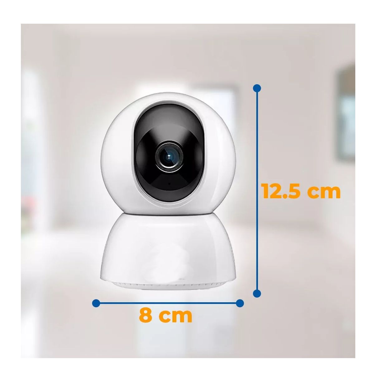 Camara De Seguridad Ip Wifi 2.4ghz 3mpx Compatible Con Alexa Elegate Blanca.