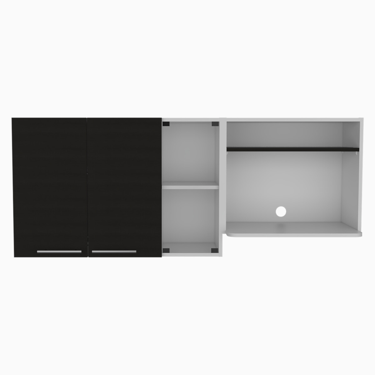 ESTANTE SUPERIOR PARA COCINA TIPO ALACENA ARMABLE CON PUERTA Y CUATRO ENTREPAÑOS MODELO GINA.