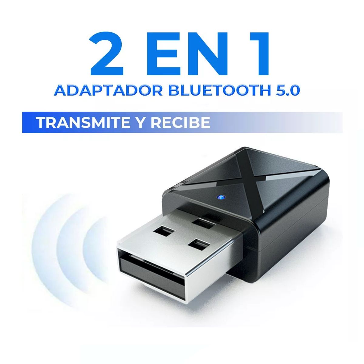 Receptor Y Transmisor De Audio Bluetooth 5.0 Auto O Casa Negro.