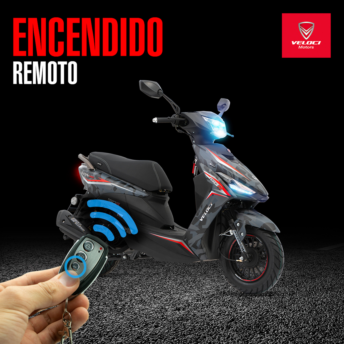Moto Veloci Dynamik Pro 150cc Negro Camuflaje 2023.
