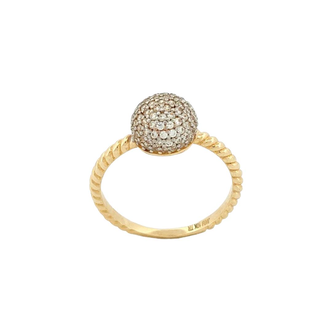 Anillo Bola De Fuego Oro 10 k + Obsequio.