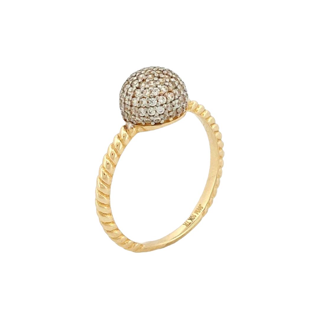 Anillo Bola De Fuego Oro 10 k + Obsequio.