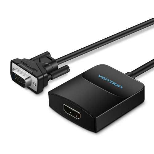 Cable Conversor Vention VGA Macho - HDMI Hembra/ 15cm/ Negro.