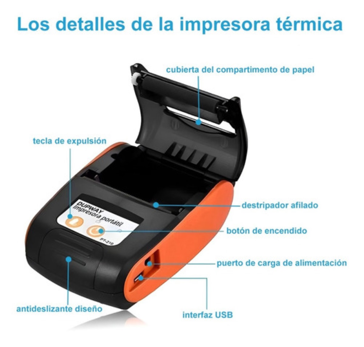 Mini Impresora Portátil Térmica Bluetooth Recibos 58mm