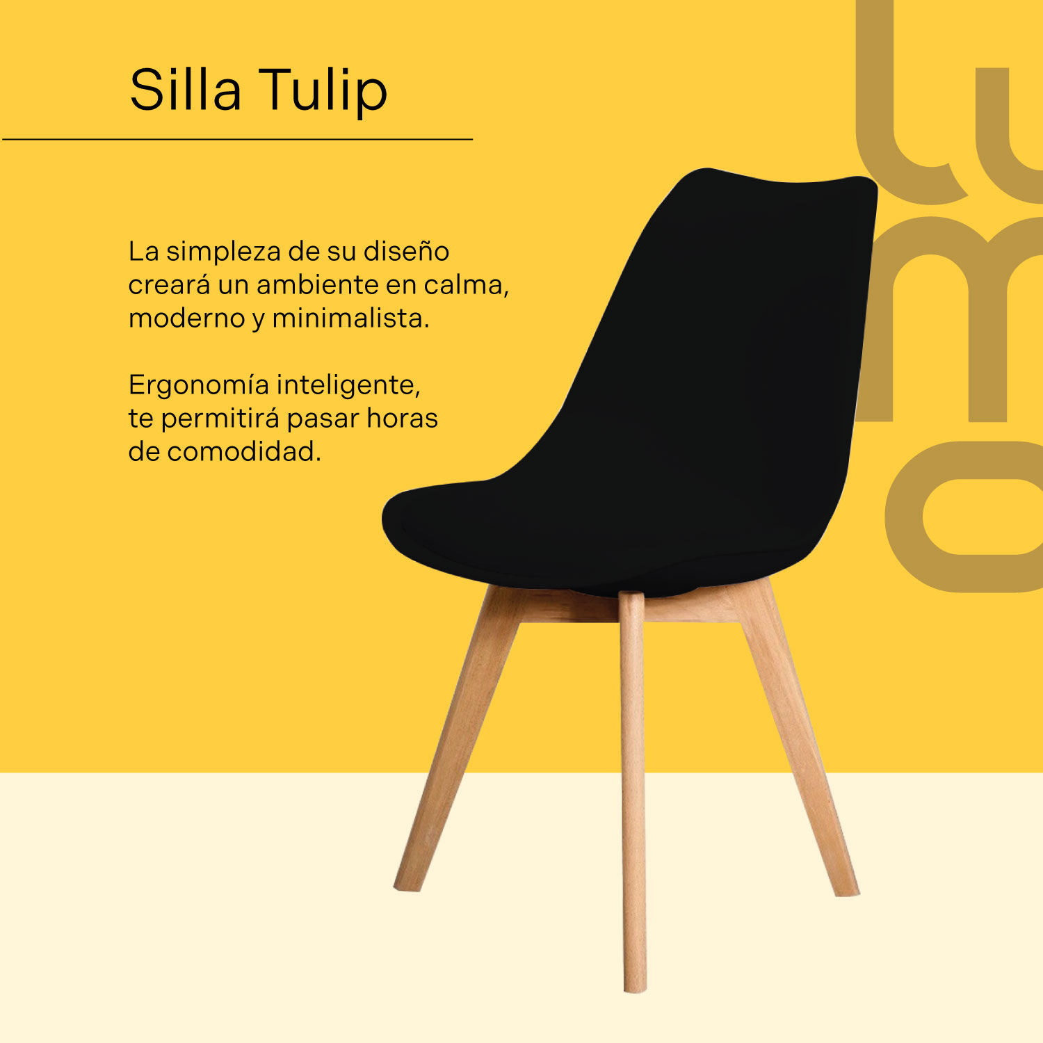 Set/Kit 2 Silla Tulip Eames Acojinada Minimalista Moderna