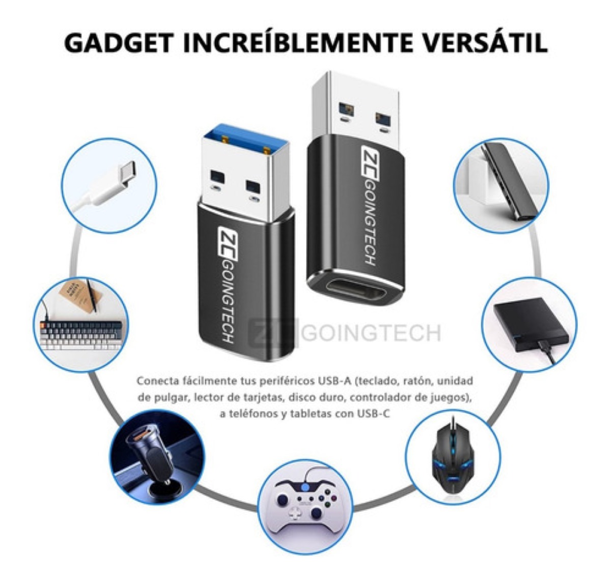 4 Piezas Adaptador Otg Usb Tipo C A Usb 3.0 5gbps