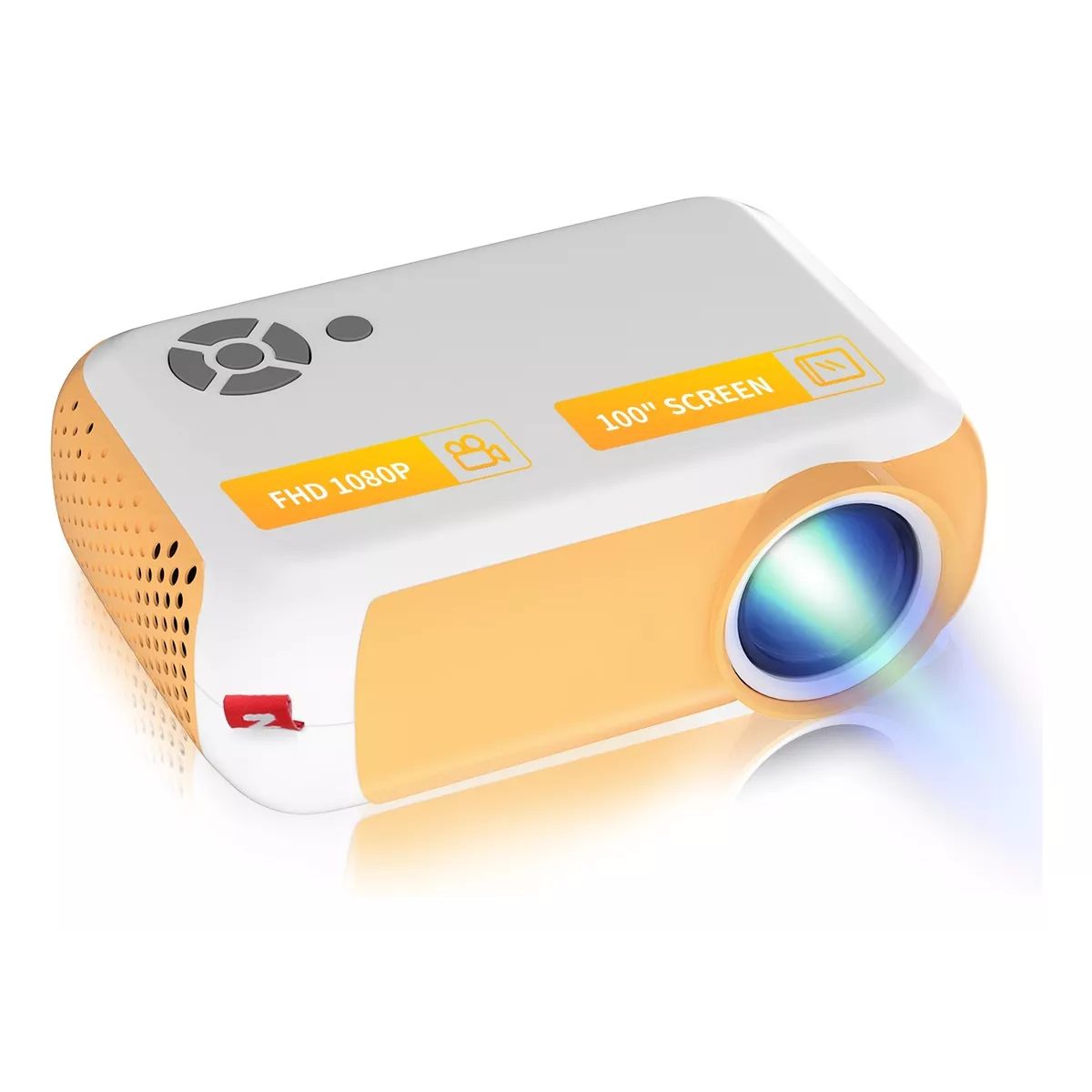 Proyector Mini 1080p Hd Portátil Pantalla 100''.