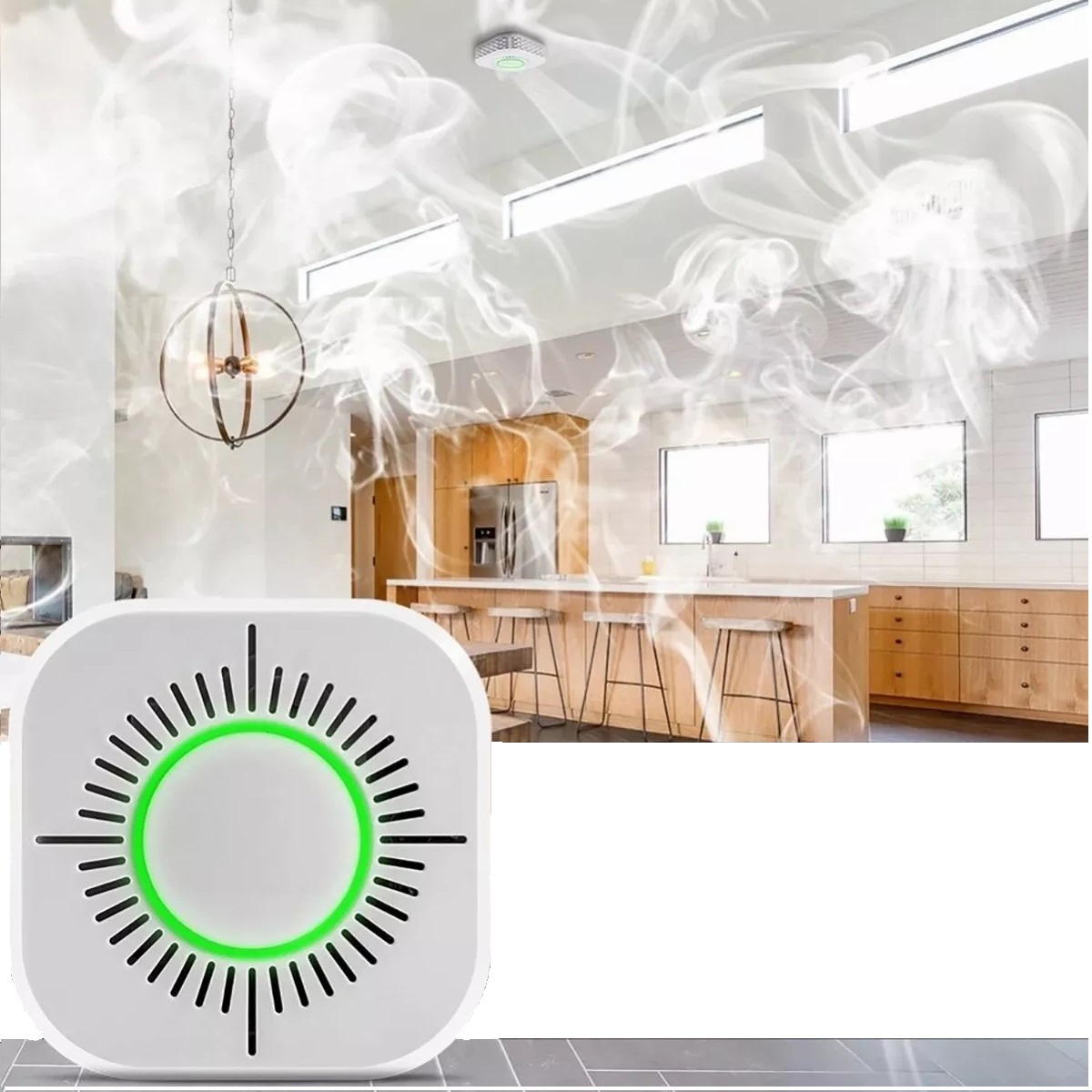 Sensores Detector Con Alarma De Humo Y Monóxido De Carbono.