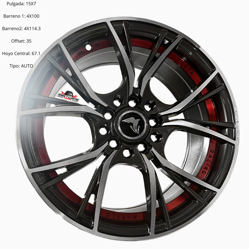 Rines 15 4/100/114 Gol Atos Beat Spark Ignis Versa Sentra 