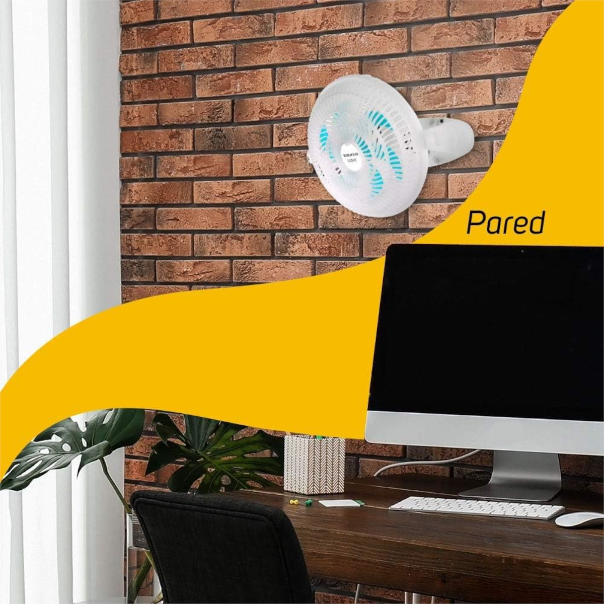 Ventilador Escritorio Y Pared Taurus Typhoon Blue 10" 3 Vel..