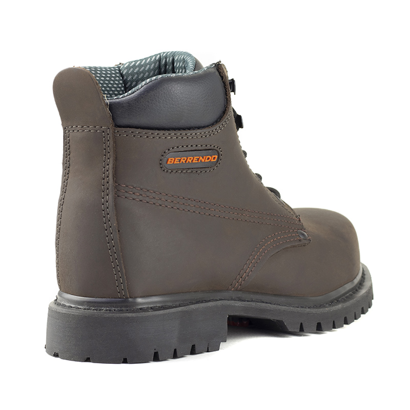 Botas Para Hombre Berrendo Industrial Casquillo Dieléctrico 154 Café Cordones