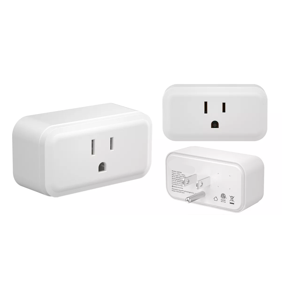 4 Piezas Sonoff S40 15a Enchufes Inteligentes Contacto Wifi.