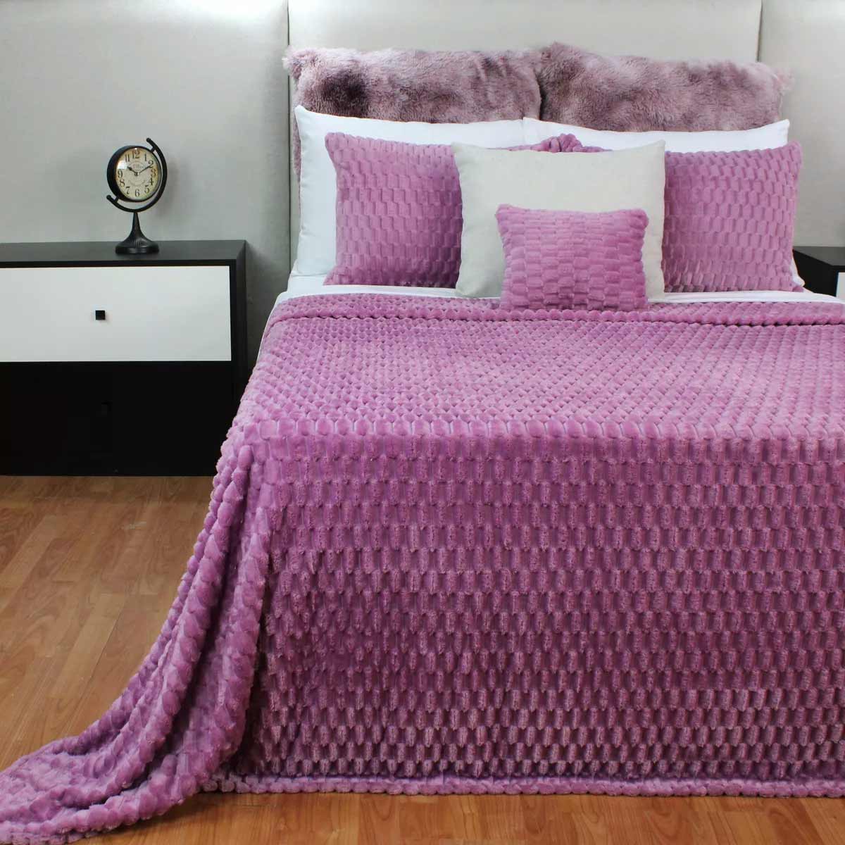  Frazada Matrimonial Ligera Morado Transpirable Térmico
