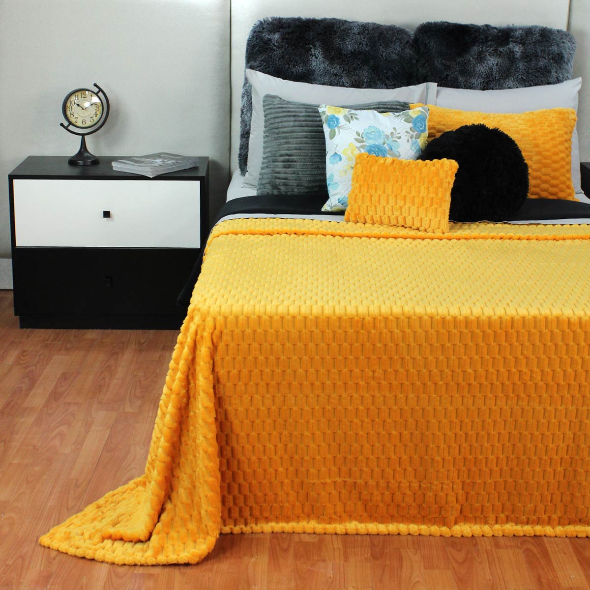 Frazada King Size Ligera Amarilla Transpirable Térmico