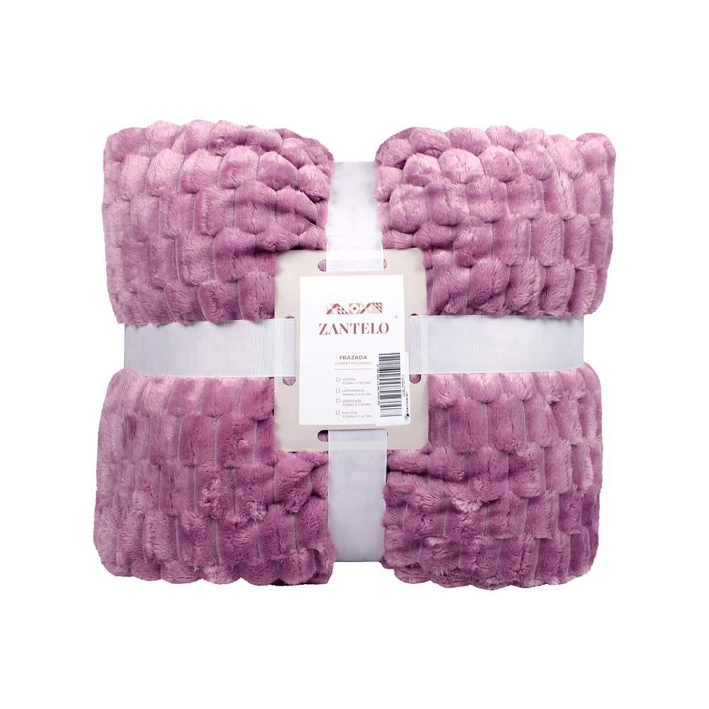 Frazada King Size Ligera Morado Transpirable Térmico 