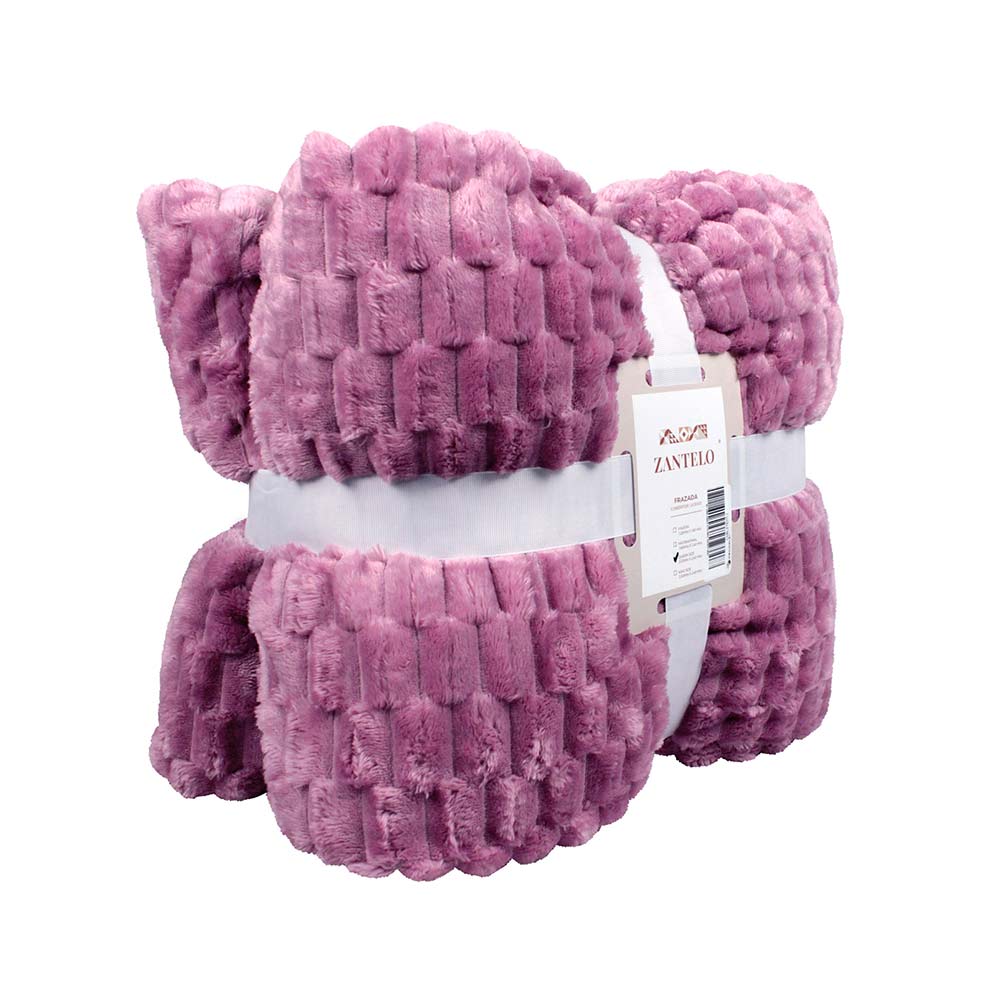 Frazada King Size Ligera Morado Transpirable Térmico 