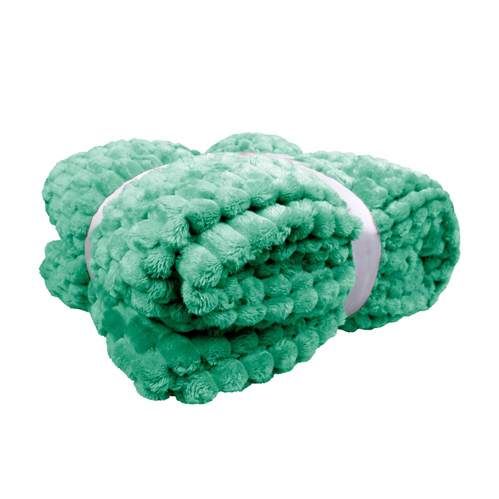 Frazada Embo King Size 250x240 cm Menta, ligera, suave, térmica y lavable