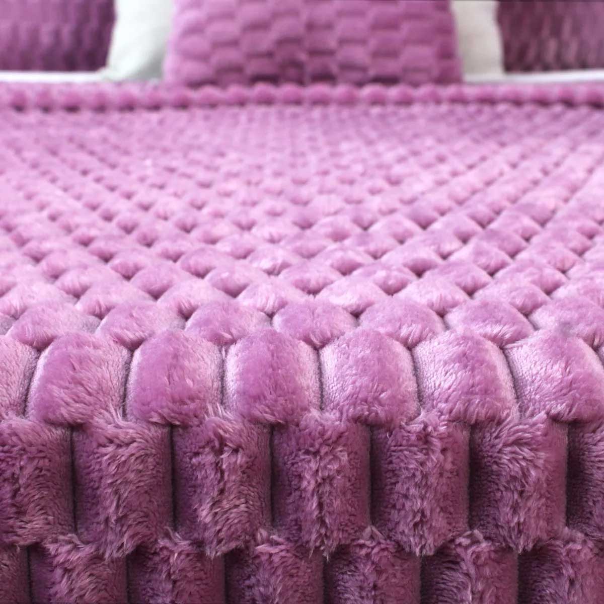 Frazada King Size Ligera Morado Transpirable Térmico 