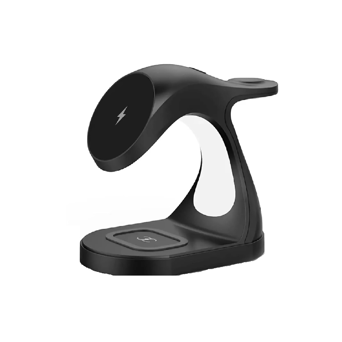 Cargador Inalámbrico  15w iPhone AirPods Apple Watch Color Negro.