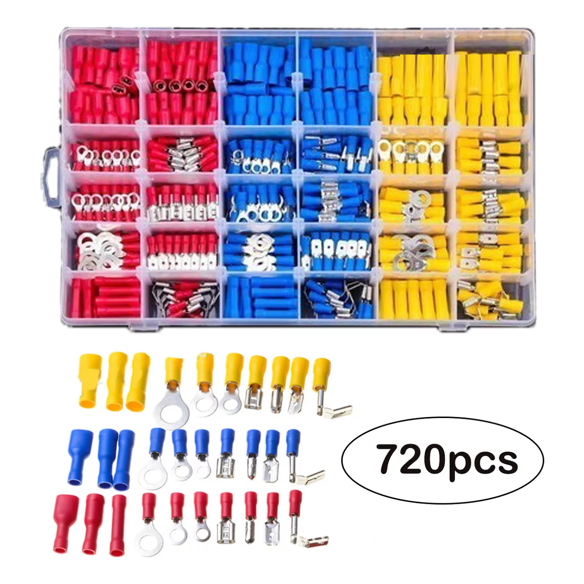 Set 720 Terminales Aisladas Conductores Conector Cable Electrico.