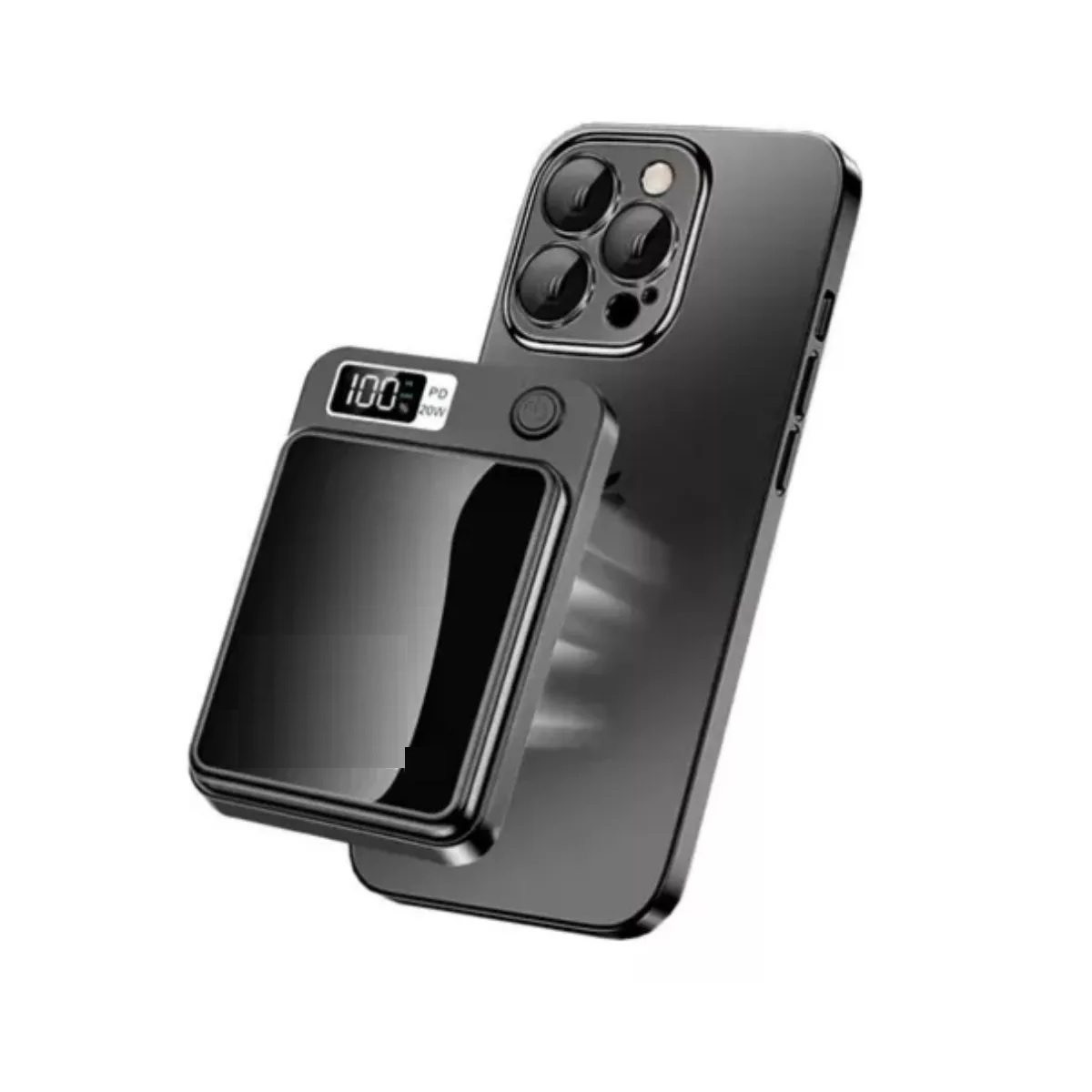 Power Bank Inalámbrico Magnético 10000mah 5.0a 22.5w Usb-c Qi Negro.