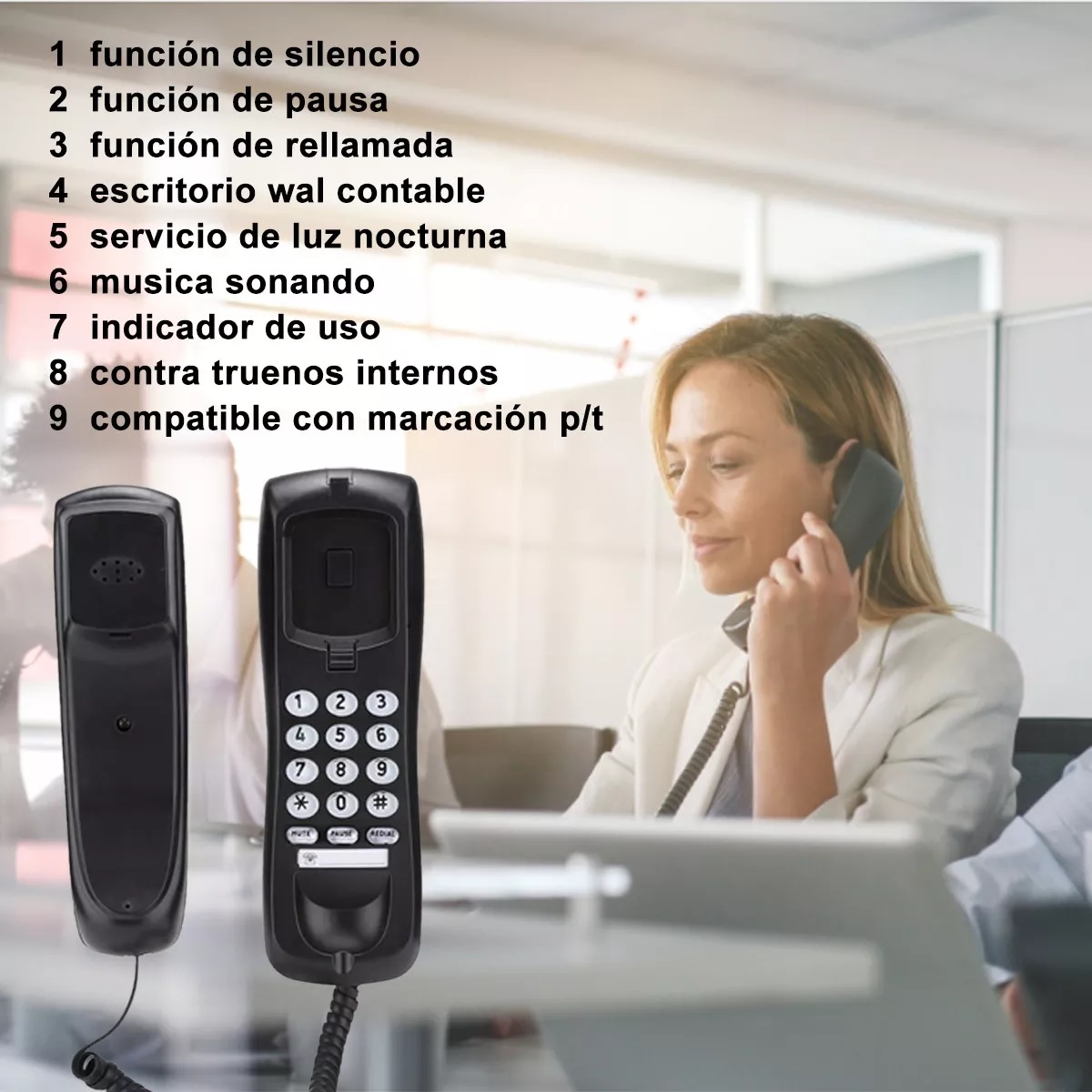 Telefonos Fijos Alambrico Casa Oficina Hotel Dual Fsk/dtmf.