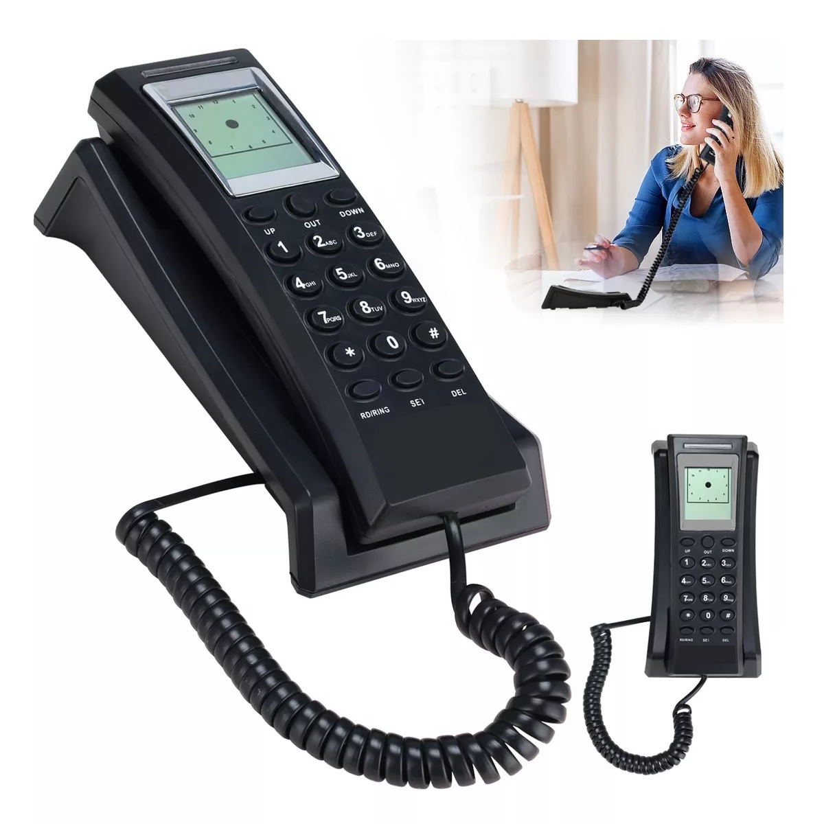 Teléfono Fijo Colgar Pared Con Identificador De Llamadas.