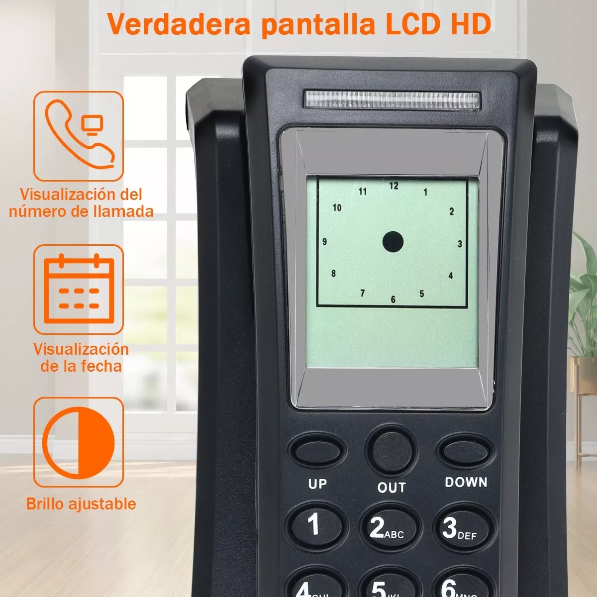 Teléfono Fijo Colgar Pared Con Identificador De Llamadas.